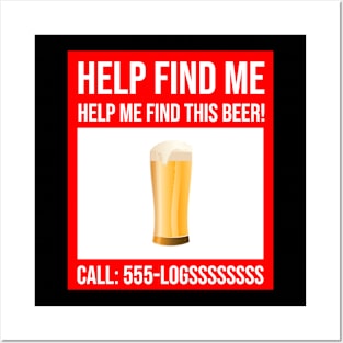 Dad Shirt Father Day Gifts Men Presents - Missing Beer Posters and Art